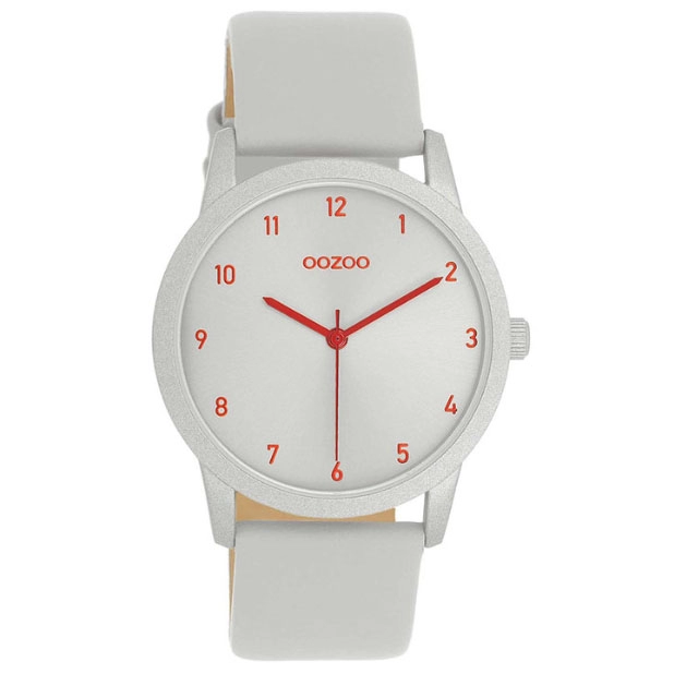 ΡΟΛΟΙ OOZOO  C11166 OOZOO Timepieces White Leather Strap