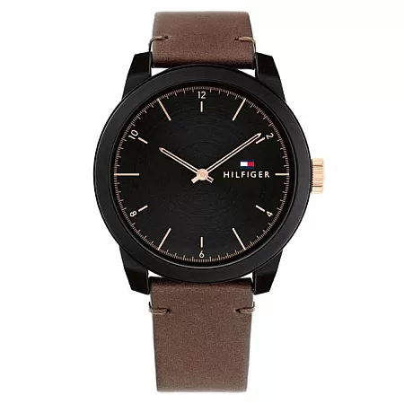 ΡΟΛΟΙ TOMMY HILFIGER 1710544 TOMMY HILFIGER Casual Brown Leather Strap