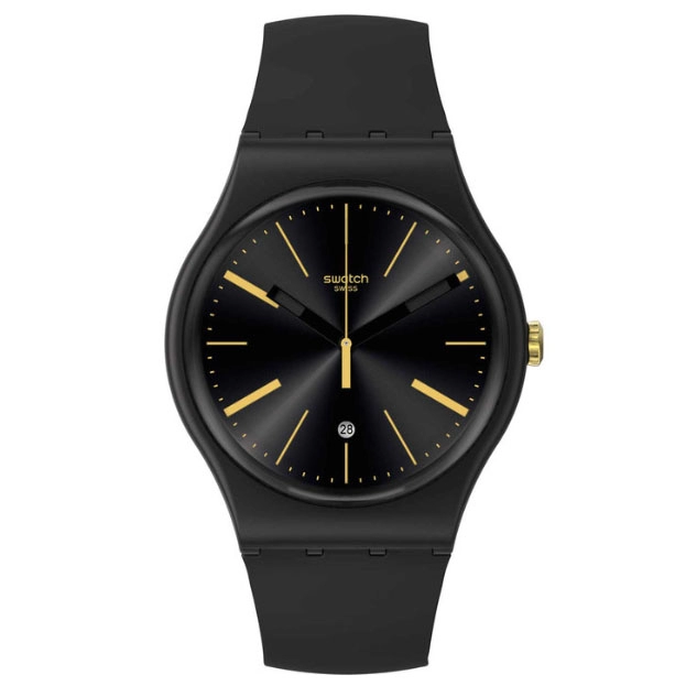 ΡΟΛΟΙ SWATCH  SO29B403 SWATCH A Dash Of Yellow Black Biosourced Strap