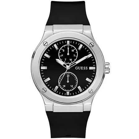 ΡΟΛΟΙ GUESS GW0491G3 GUESS Jet Black Rubber Strap