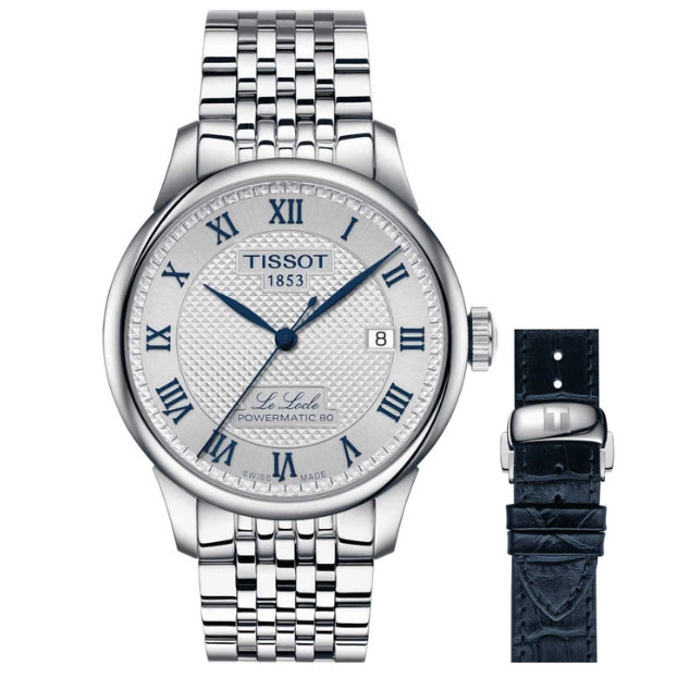 ΡΟΛΟΙ TISSOT  T0064071103303 TISSOT T-Classic Le Locle 20th Anniversary Automatic Silver Stainless Steel Bracelet Gift Set