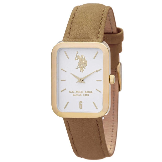 ΡΟΛΟΙ U.S. POLO  USP3231YG U.S.POLO Dunkan Brown Leather Strap