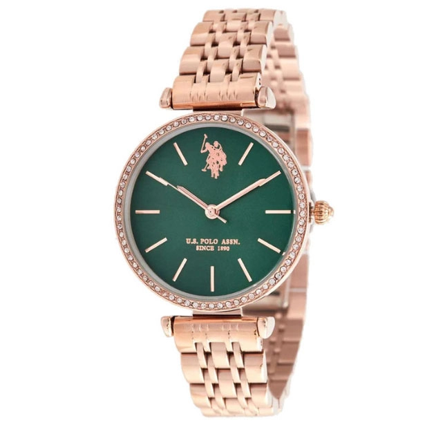 ΡΟΛΟΙ U.S. POLO  USP8168GR U.S.POLO Eleonore Crystals Rose Gold Stainless Steel Bracelet