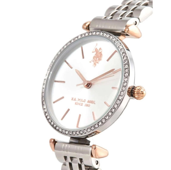 ΡΟΛΟΙ U.S. POLO  USP8165ST U.S.POLO Eleonore Crystals Silver Stainless Steel Bracelet