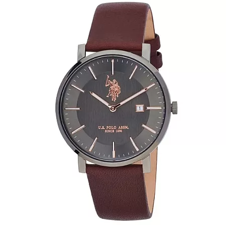 ΡΟΛΟΙ U.S. POLO  USP7146RG U.S.POLO Carter Brown Leather Strap