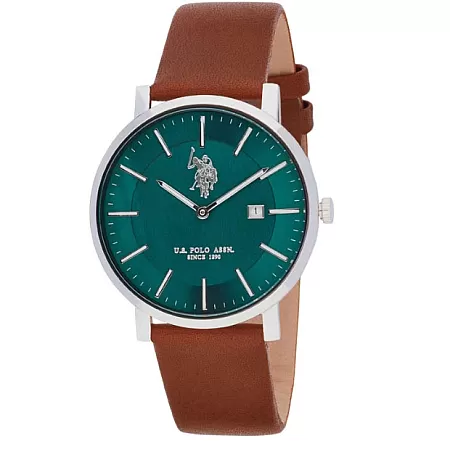 ΡΟΛΟΙ U.S. POLO  USP7145GR U.S.POLO Carter Brown Leather Strap