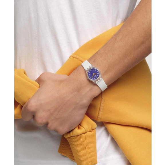 ΡΟΛΟΙ SWATCH  LE108 SWATCH Essentials The Gold Within You White Silicone Strap