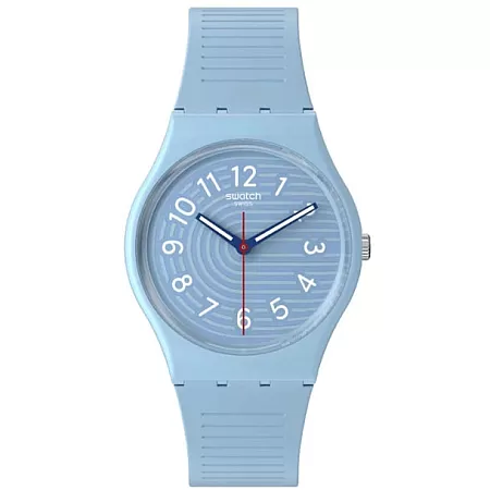 ΡΟΛΟΙ SWATCH SO28S104-5300 SWATCH Essentials Trendy Lines In The Sky Pay! Light Blue Silicone Strap
