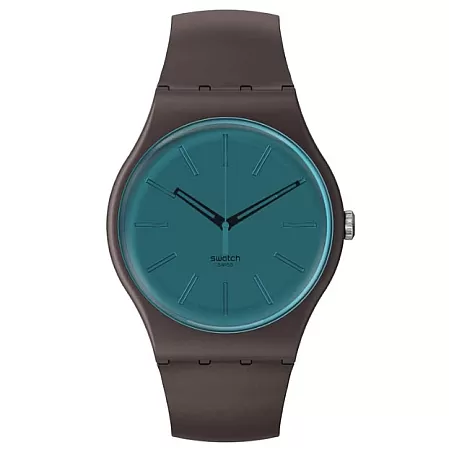 ΡΟΛΟΙ SWATCH SO29C100 SWATCH Essentials Dark Duality Brown Biosourced Strap