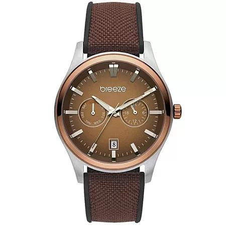 ΡΟΛΟΙ BREEZE 112452.8  BREEZE Standout Brown Combined Materials Strap