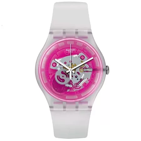 ΡΟΛΟΙ SWATCH  SUOK130 SWATCH Vibe Pinkmazing White Silicone Strap