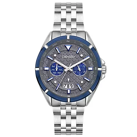 ΡΟΛΟΙ BREEZE  612472.3 BREEZE Robusto Silver Stainless Steel Bracelet