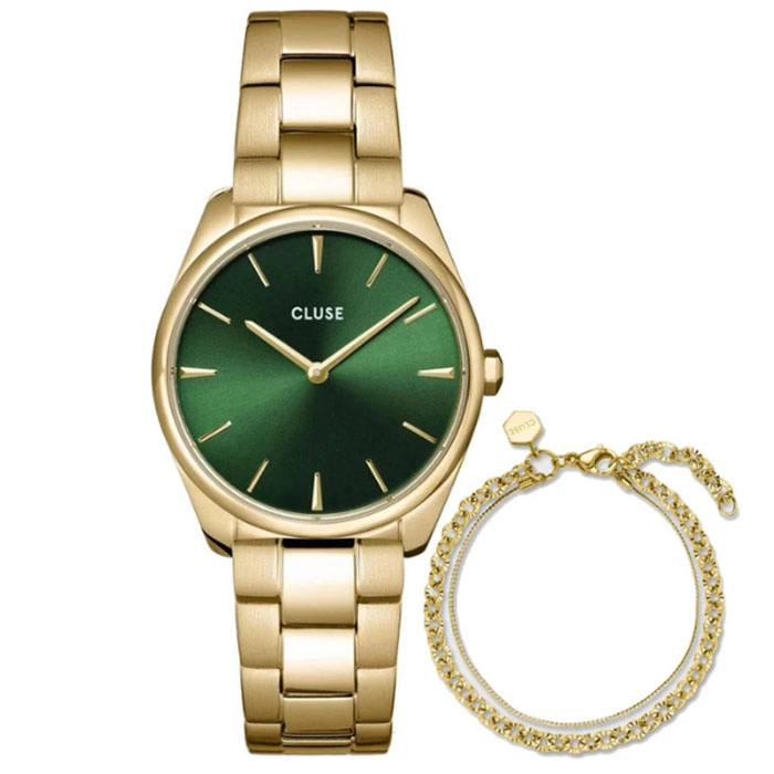 ΡΟΛΟΙ CLUSE CG11201 CLUSE Feroce Petite Gold Stainless Steel Bracelet Gift Set