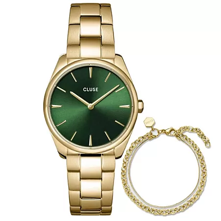 ΡΟΛΟΙ CLUSE CG11201 CLUSE Feroce Petite Gold Stainless Steel Bracelet Gift Set