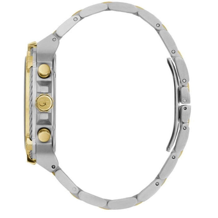 ΡΟΛΟΙ GUESS COLLECTION  Y24014G9MF GUESS Collection Cable Force Chronograph Two Tone Stainless Steel Bracelet