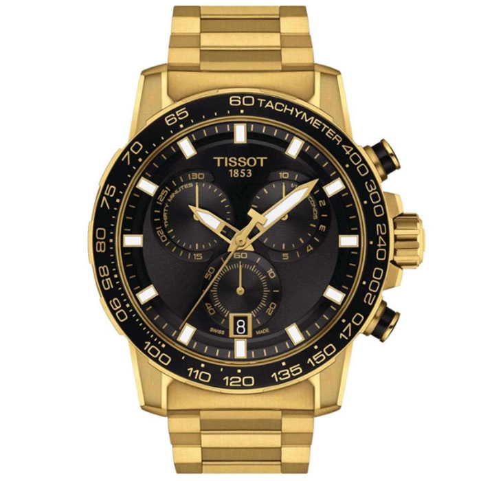 ΡΟΛΟΙ TISSOT  T1256173305101 TISSOT T-Sport Supersport Chronograph Gold Stainless Steel Bracelet