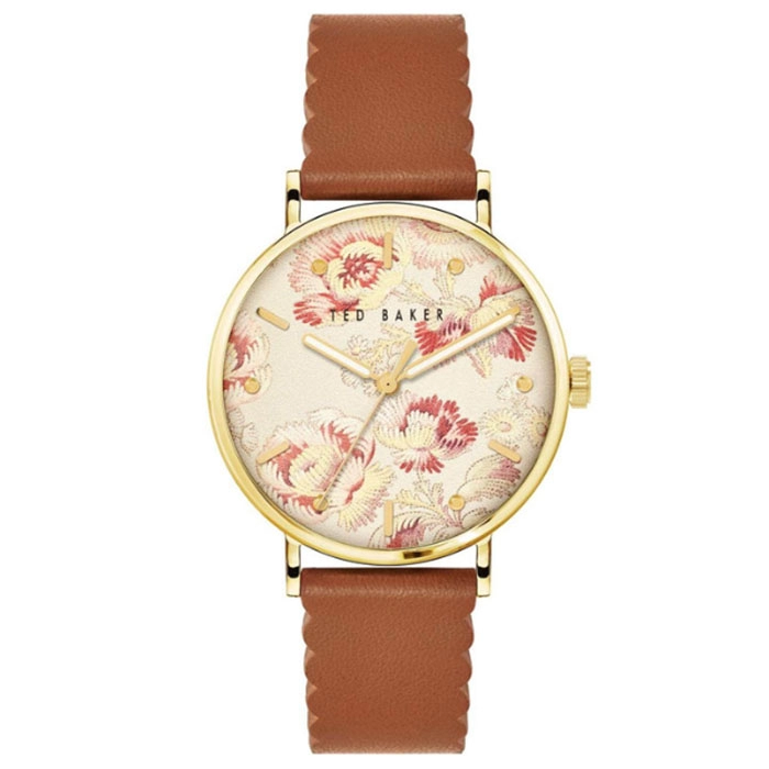 ΡΟΛΟΙ TED BAKER BKPPHF209 TED BAKER Phylipa Bloom Brown Leather Strap