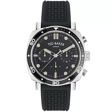 ΡΟΛΟΙ TED BAKER BKPCNF302 TED BAKER Caine Chronograph Black Silicone Strap