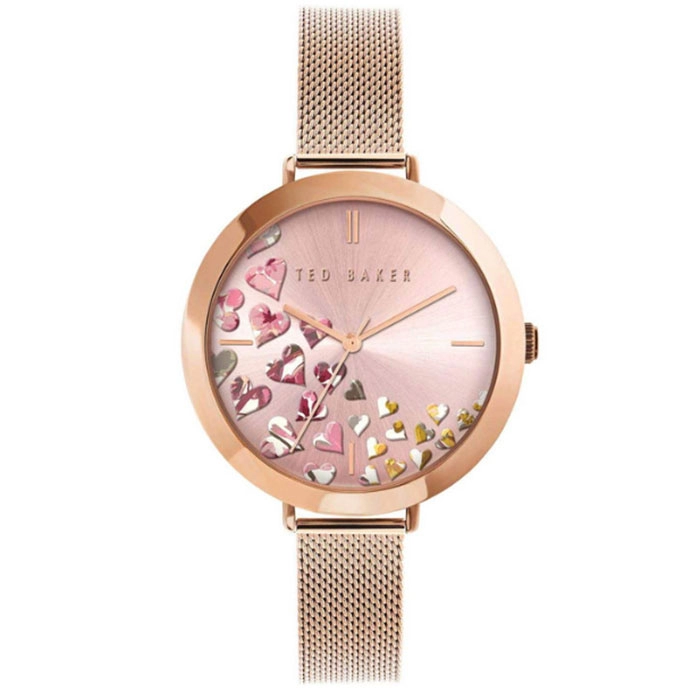 ΡΟΛΟΙ TED BAKER BKPAMF107 TED BAKER Ammy Hearts Rose Gold Stainless Steel Bracelet