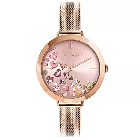ΡΟΛΟΙ TED BAKER BKPAMF107 TED BAKER Ammy Hearts Rose Gold Stainless Steel Bracelet