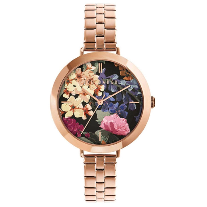 ΡΟΛΟΙ TED BAKER BKPAMF105 TED BAKER Ammy Floral Rose Gold Stainless Steel Bracelet