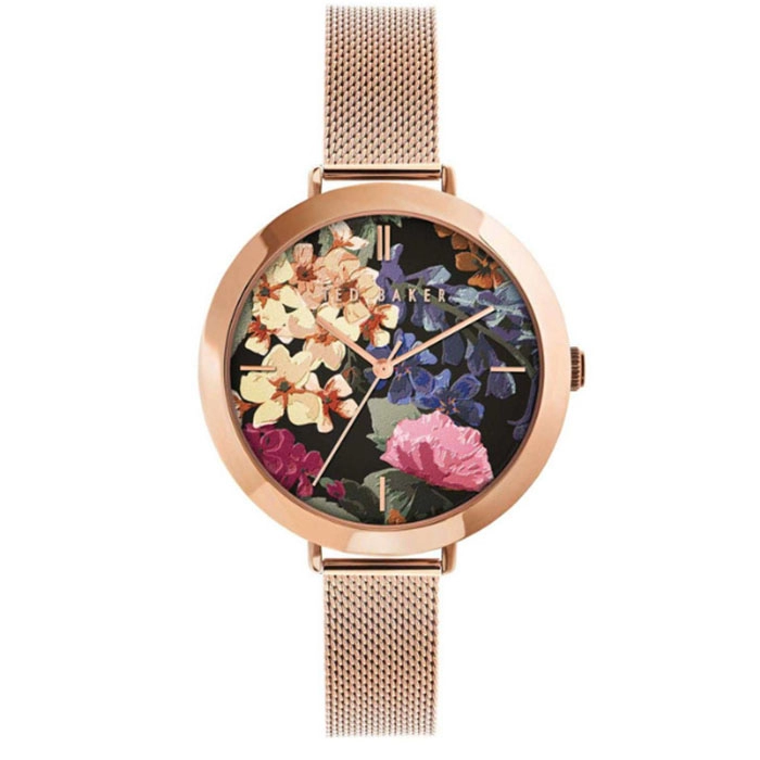ΡΟΛΟΙ TED BAKER BKPAMF104 TED BAKER Ammy Floral Rose Gold Stainless Steel Bracelet