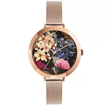 ΡΟΛΟΙ TED BAKER BKPAMF104 TED BAKER Ammy Floral Rose Gold Stainless Steel Bracelet