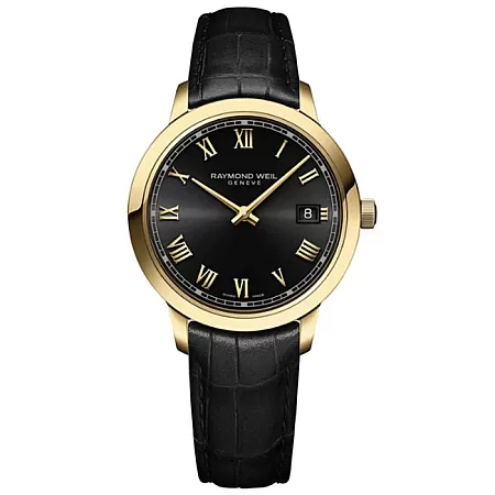 Ρολόι RAYMOND  5385-PC-00208 RAYMOND WEIL Toccata Black Leather Strap