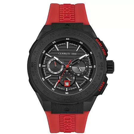 ΡΟΛΟΙ CERROUTI CRA30003 CERRUTI Ruscello Red Rubber Chronograph