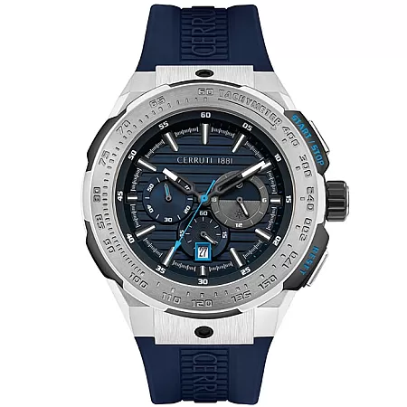 ΡΟΛΟΙ CERROUTI CRA30001 CERRUTI Ruscello Blue Rubber Chronograph