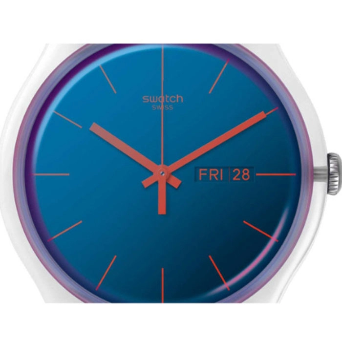 ΡΟΛΟΙ SWATCH  SO29K702-S14 SWATCH Transformation Polablue Blue Silicone Strap