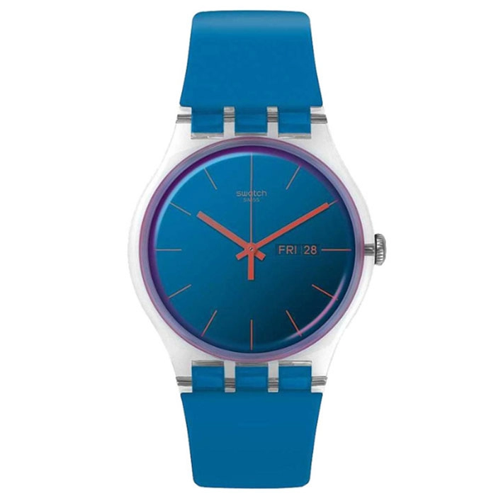 ΡΟΛΟΙ SWATCH  SO29K702-S14 SWATCH Transformation Polablue Blue Silicone Strap