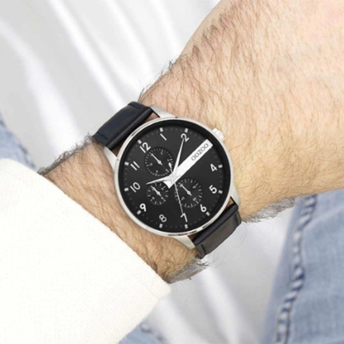 ΡΟΛΟΙ OOZOO  C11309 OOZOO Timepieces Black Leather Strap