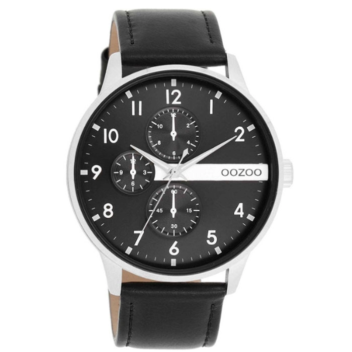 ΡΟΛΟΙ OOZOO  C11309 OOZOO Timepieces Black Leather Strap