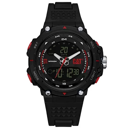 ΡΟΛΟΙ CATERPILLAR  MX16521138 CATERPILLAR Anadigit X Chronograph Black Polyurethane Strap