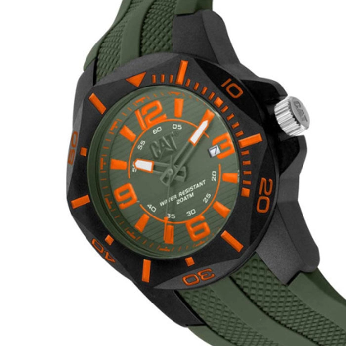 ΡΟΛΟΙ CATERPILLAR LR16123138 CATERPILLAR Diver Green Silicone Strap