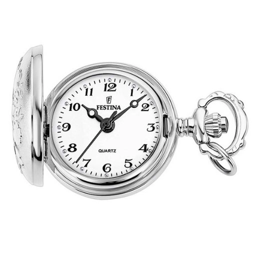 ΡΟΛΟΙ ΤΣΕΠΗΣ F2032/1 FESTINA Silver Stainless Steel Pocket Watch