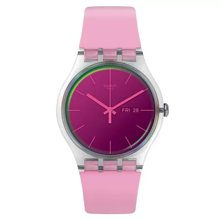 ΡΟΛΟΙ SWATCH SUOK710 SWATCH Polarose Pink Silicone Strap