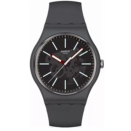 ΡΟΛΟΙ SWATCH  SO29A101 SWATCH Essentials Coblestone Street Grey Biosourced Strap