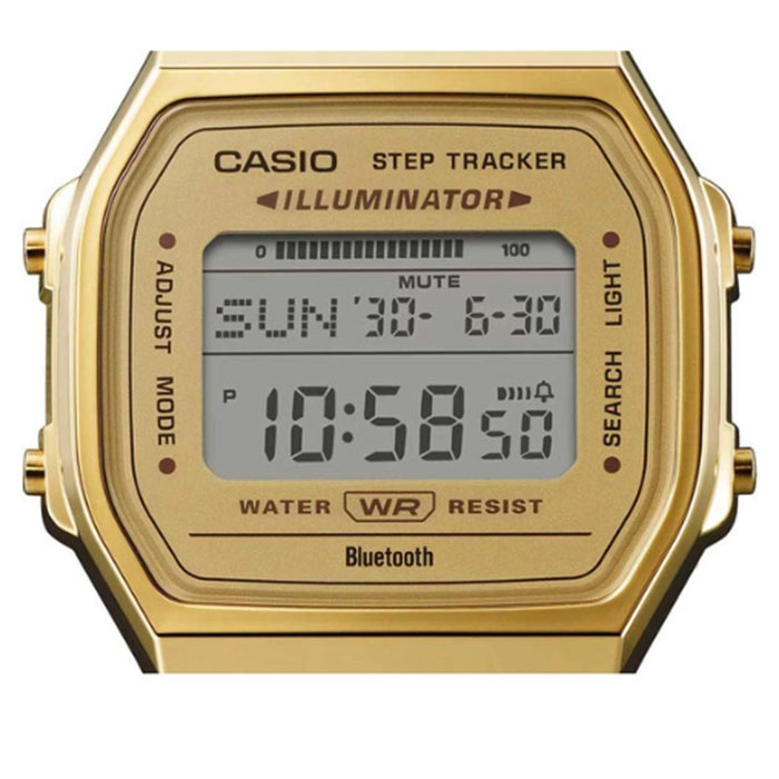 ΡΟΛΟΙ CASIO  ABL-100WEG-9AEF CASIO Vintage Dual Time Chronograph Gold Stainless Steel Bracelet