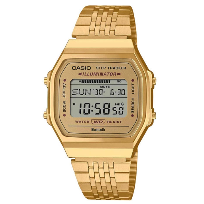 ΡΟΛΟΙ CASIO  ABL-100WEG-9AEF CASIO Vintage Dual Time Chronograph Gold Stainless Steel Bracelet