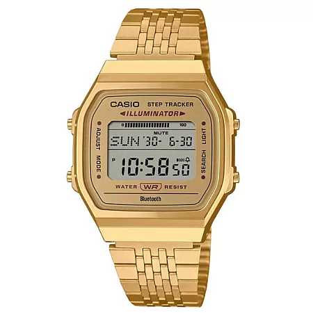 ΡΟΛΟΙ CASIO  ABL-100WEG-9AEF CASIO Vintage Dual Time Chronograph Gold Stainless Steel Bracelet