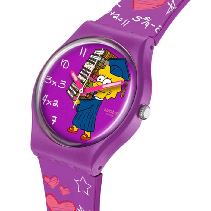 ΡΟΛΟΙ SWATCH  SO28Z118 SWATCH Simpsons Class Act Multicolor Silicone Strap