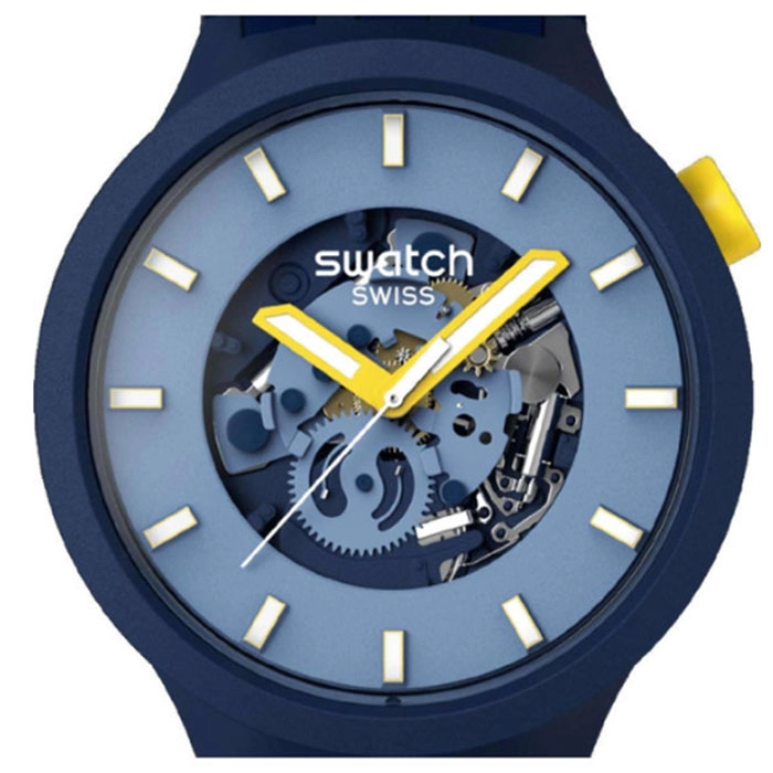ΡΟΛΟΙ SWATCH SB05N117 SWATCH Essentials Below The Horizon Two Tone Silicone Strap