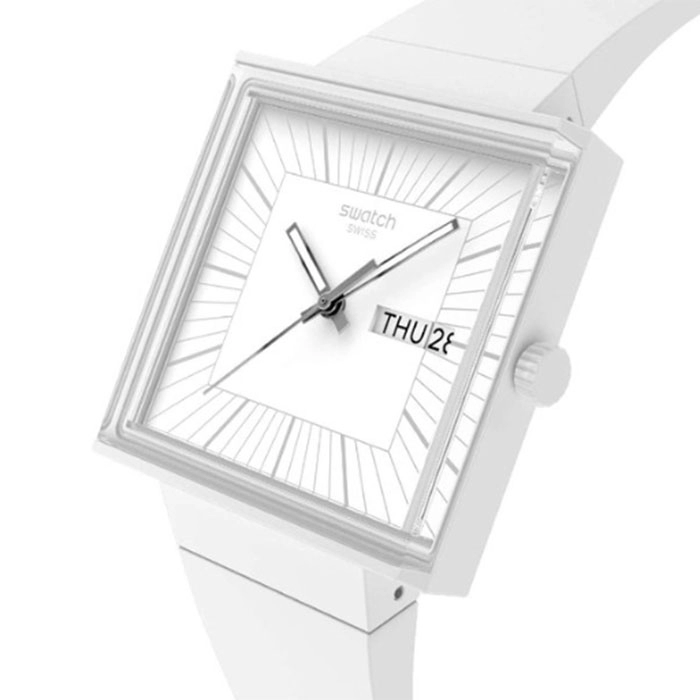ΡΟΛΟΙ SWATCH  SO34W700 SWATCH Essentials What If All White Biosourced Strap