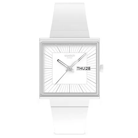 ΡΟΛΟΙ SWATCH  SO34W700 SWATCH Essentials What If All White Biosourced Strap