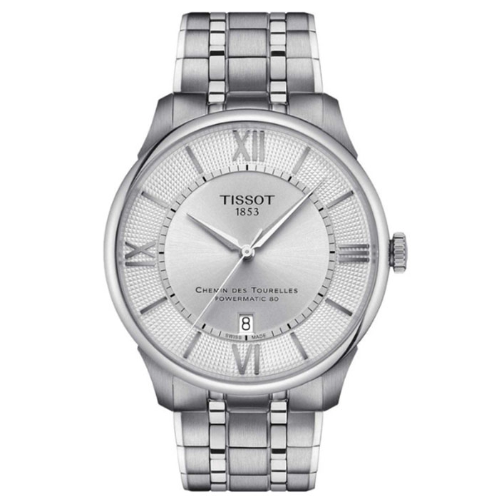 ΡΟΛΟΙ TISSOT  T1394071103800 TISSOT T-Classic Chemin Des Tourelles Powermatic 80 Silver Stainless Steel Bracelet