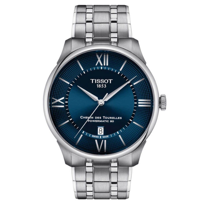 ΡΟΛΟΙ TISSOT  T1394071104800 TISSOT T-Classic Chemin Des Tourelles Powermatic 80 Silver Stainless Steel Bracelet