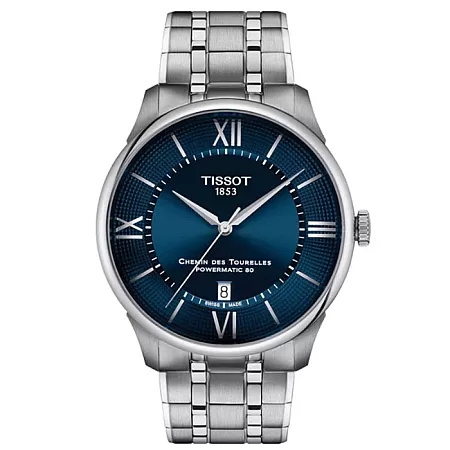 ΡΟΛΟΙ TISSOT  T1394071104800 TISSOT T-Classic Chemin Des Tourelles Powermatic 80 Silver Stainless Steel Bracelet