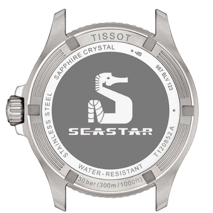 ΡΟΛΟΙ TISSOT  T1208521705100 TISSOT T-Sport Seastar 1000 Dual Time GMT Black Rubber Strap